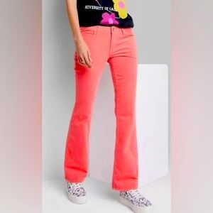 🪸 NWT! Low Rise Coral Pink Corduroy Flare Pants